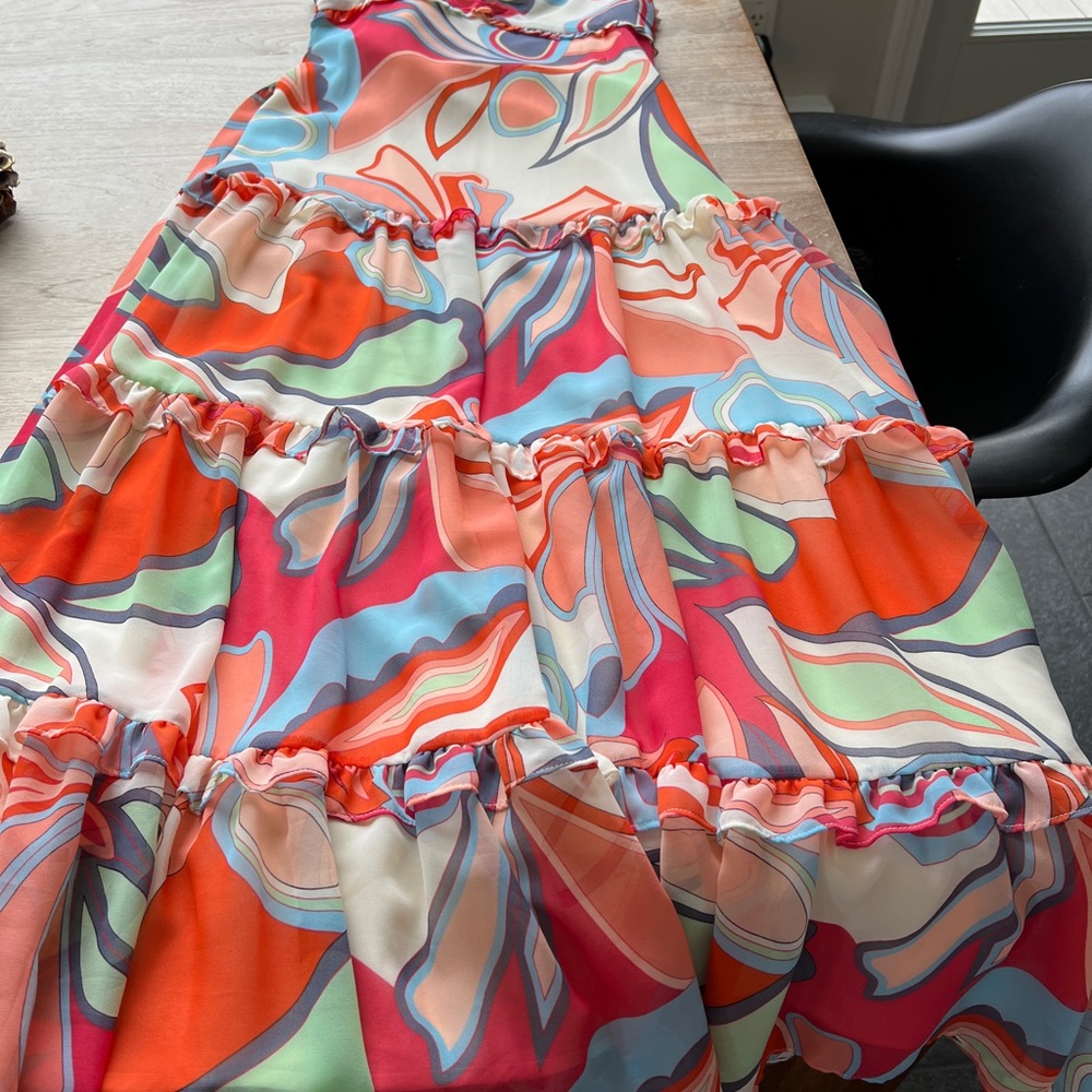 Never been worn - beautiful and colorful maxi dress with tag still on. - Picture 5 of 6